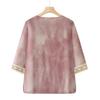 Elderly Women's Plus Size Chiffon Floral T-Shirt
