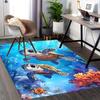 1pc Sea Turtle Friends Chair Mat Anime Cartoon Design, Non Slip Carpet for Office Chairs, Suitable for Home Decor, Living Room, Bedroom
