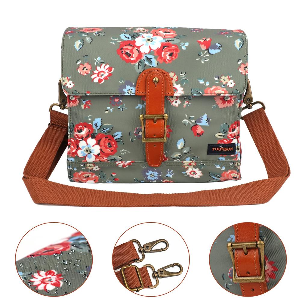 Tourbon Handlebar Bicycle Side Easy to Retro Motorcycle Shoulder Bag Bag, Bag, Install,