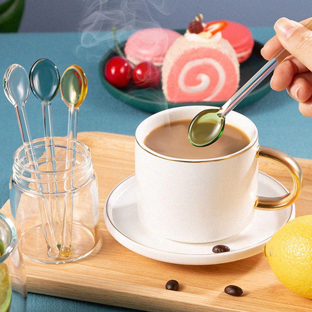 Espresso Glass Stirring Tool Heat-Resistant Stirrer Scoop Coffee Scoop Teaspoon