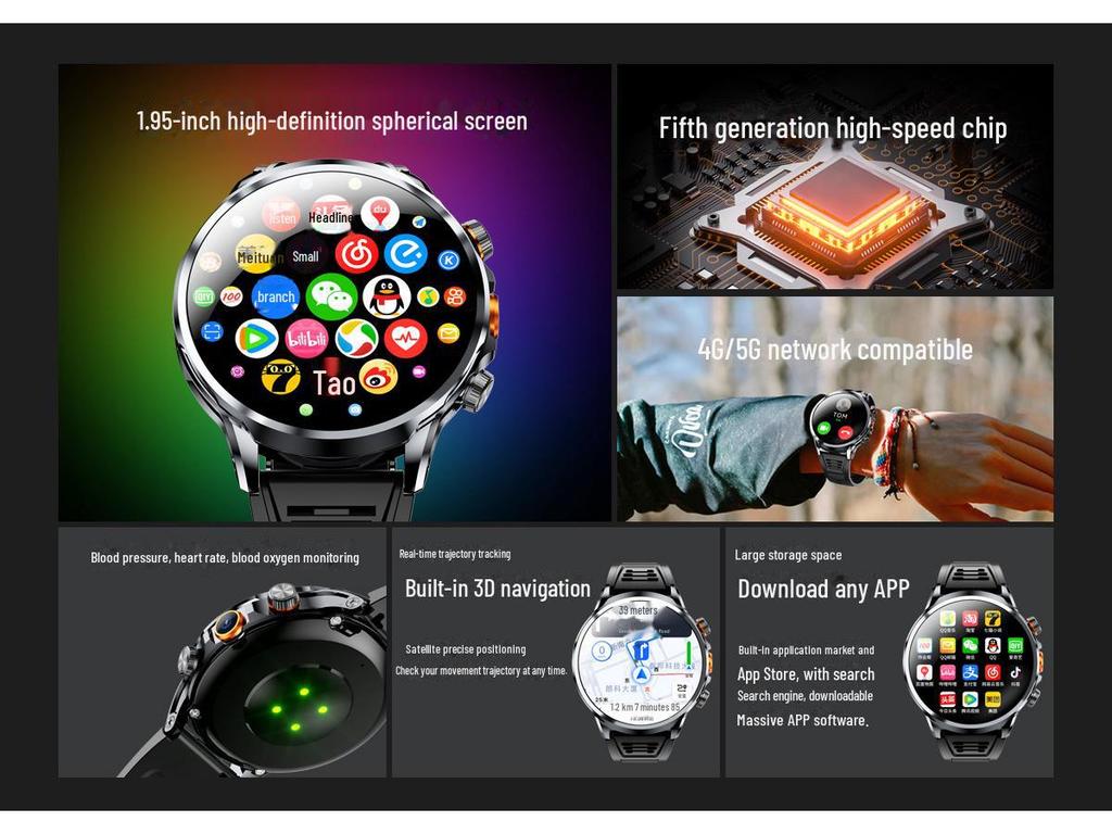 Smartwatch 10: Mobilfunk 5G, WLAN, NFC, App-Download, für Studenten & Erwachsene