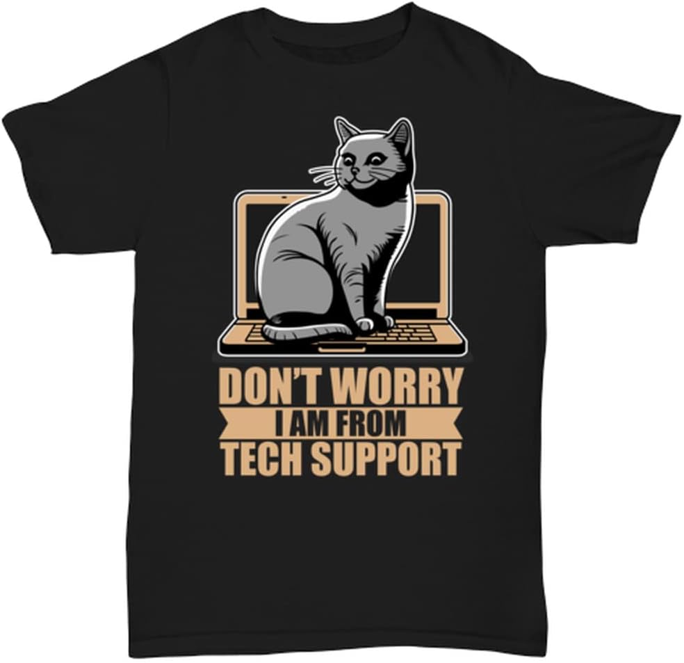 Cat Laptop Tech Support T-shirt
