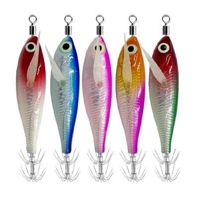Freshwater Saltwater Round Belly Fishing Jig Hard Octopuses Jig Fishing Squid Jig Lures Jig Squid 3D Fishing Lures Baits