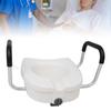 Toilet Seat Riser with Adjustable Removable Padded Arms and Fixed Lock High Load Bearing Raised Toil