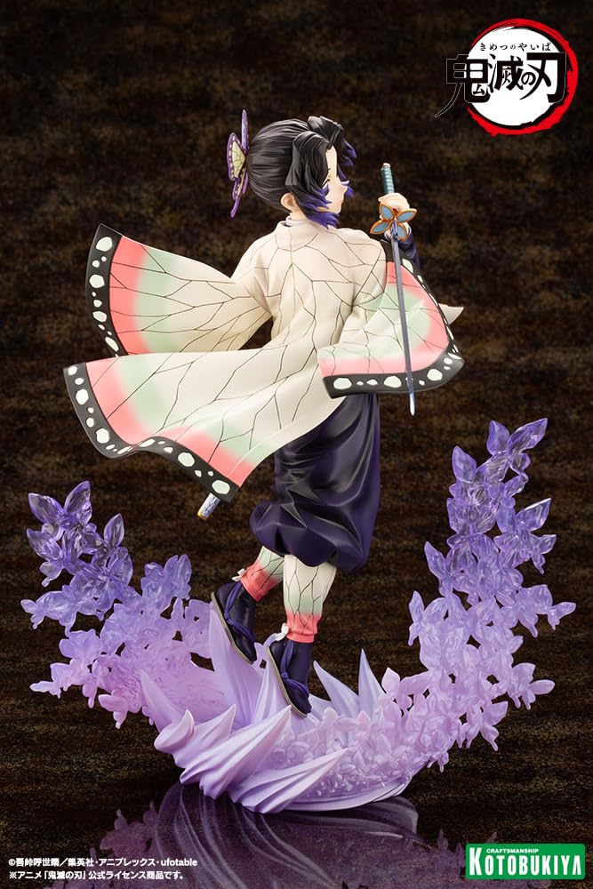 Kotobukiya Demon Kimetsu No Yaiba ARTFX J Shinobu Kocho Scale PVC Painted Complete Figure Slayer 1/8
