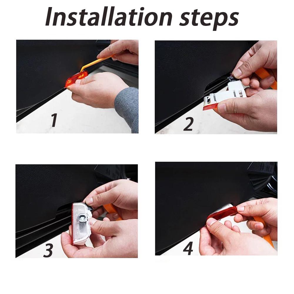JQTYB1 2PCs LED Welcome Projector Light Door Lamp For VW Golf 5 6 7 7N Touran CC Passat Magotan B6 B7 B8 Tiguan GTI Car Styling.