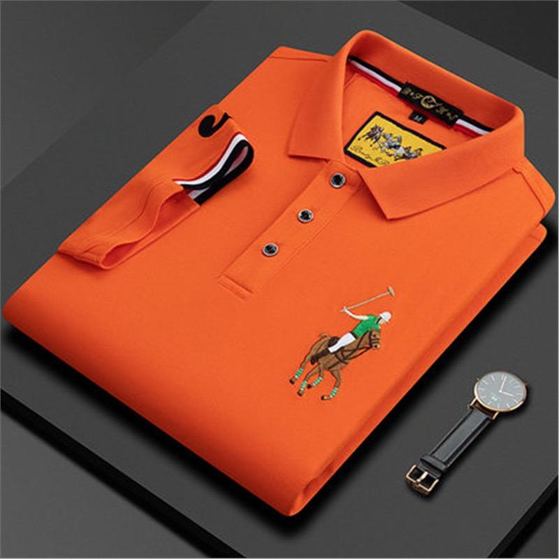 

Мужская рубашка поло TrendHub Удобная Свободная Высококачественная Деловая Рабочая с Коротким Рукавом M оранжевый