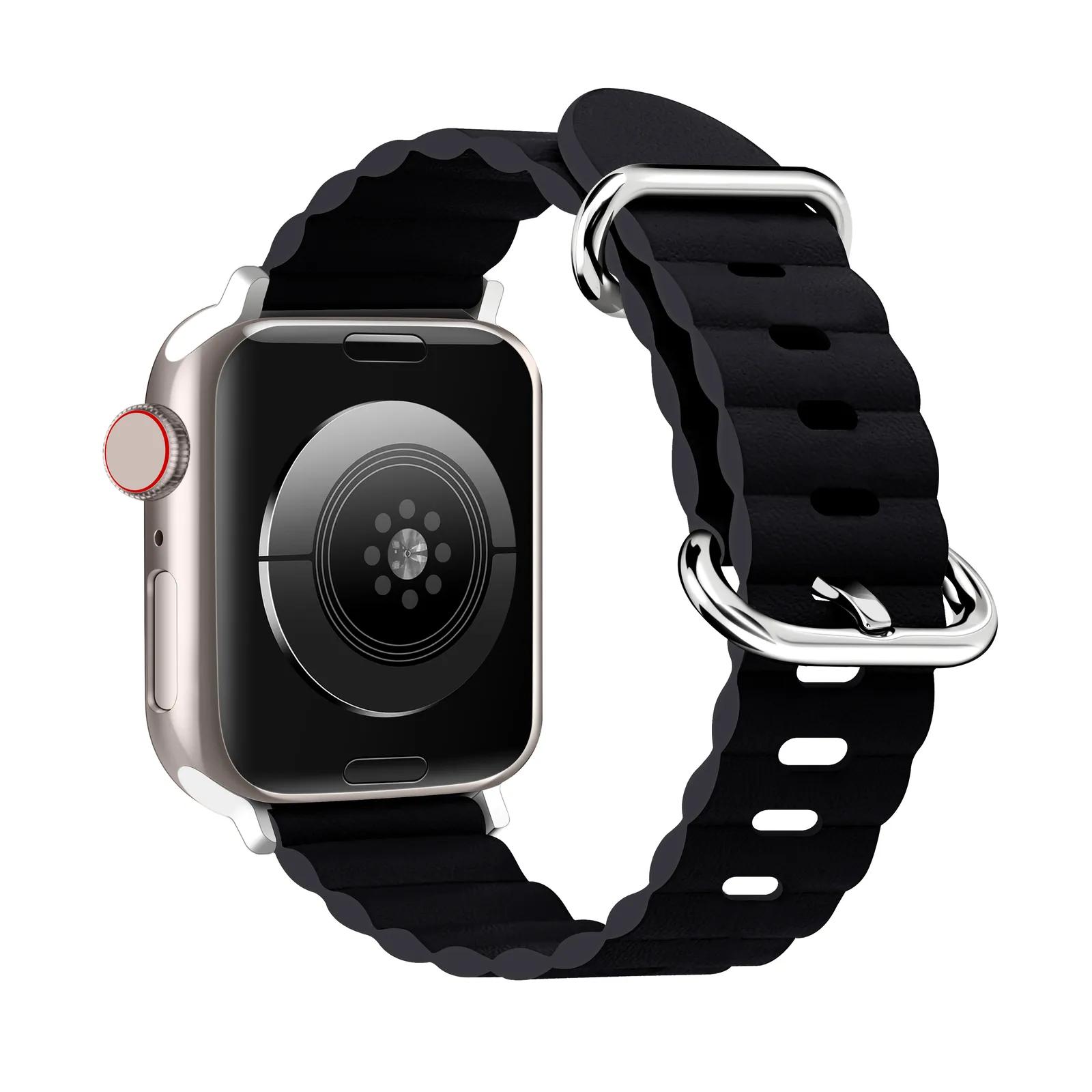 Кожаный ремешок Ocean Band для Apple Watch Ultra 49 мм серии SE 8 7 6 5 4 3 2 38 40 41 42 — фото 6