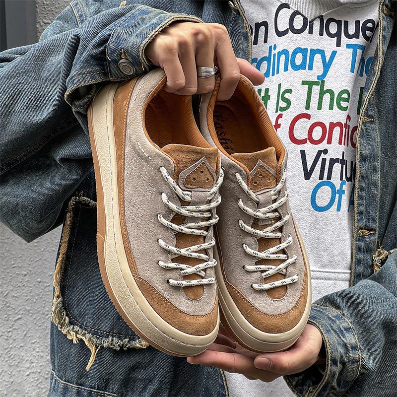 Pantofi sport casual de toamnă 2024 pentru bărbați, stil retro, cu talpă groasă, pentru drumeție