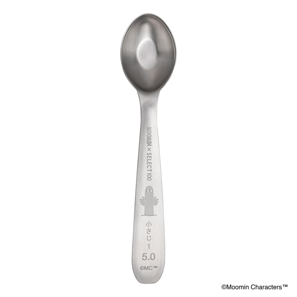 Kai Measuring Set of 1 1 Oval Dishwasher Easy To Moomin X SELECT100 DH3203 Spoons, 4 Tbsp, 1/2 Tsp, Tsp, 1/2 Tsp, Shape, Safe, Clean, Silver,