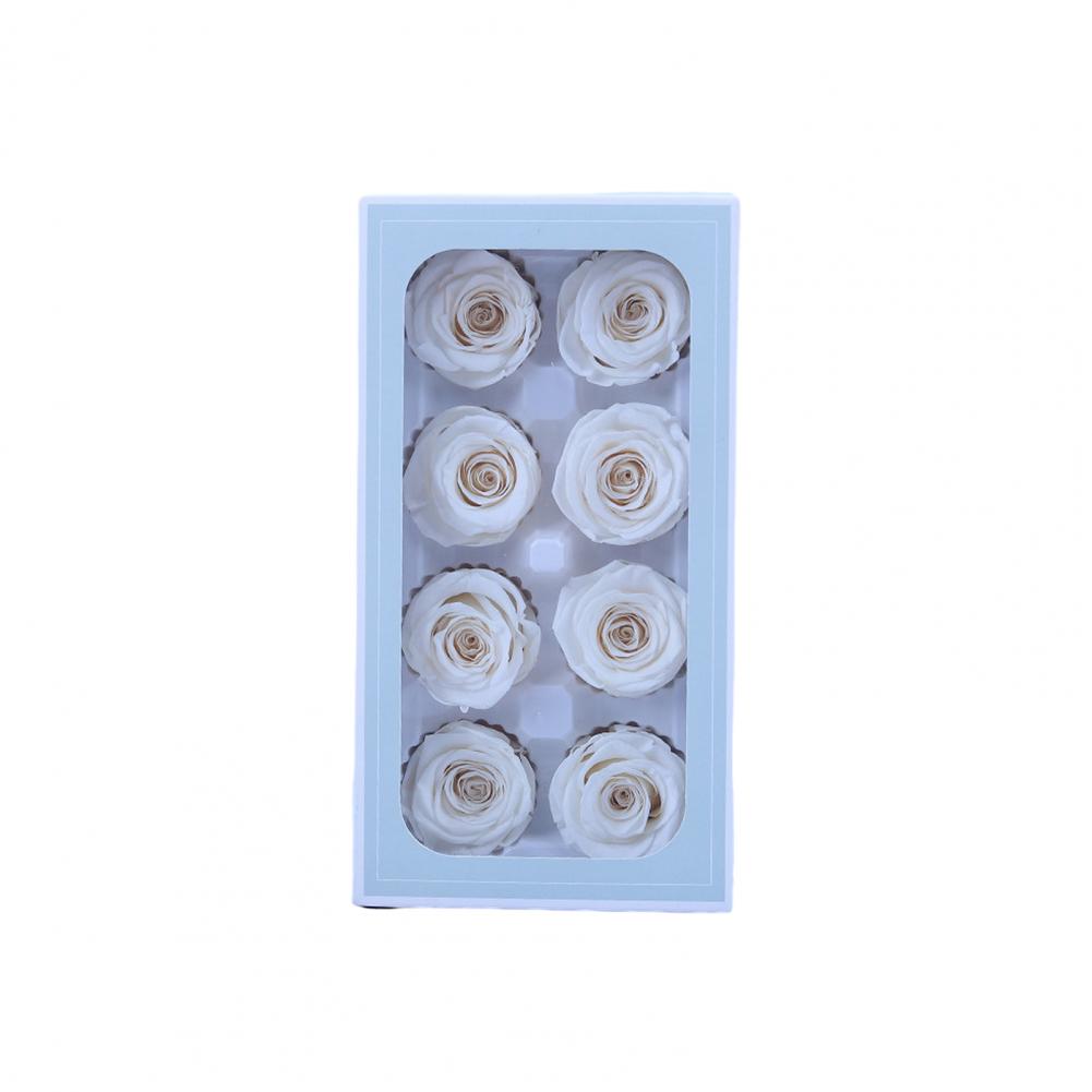 8 Stück 4cm-5cm Konservierte Rose Realistische Ewige Blumenarrangement Geschenk Frische Rosenblütenköpfe DIY Für Heimparty-Dekoration