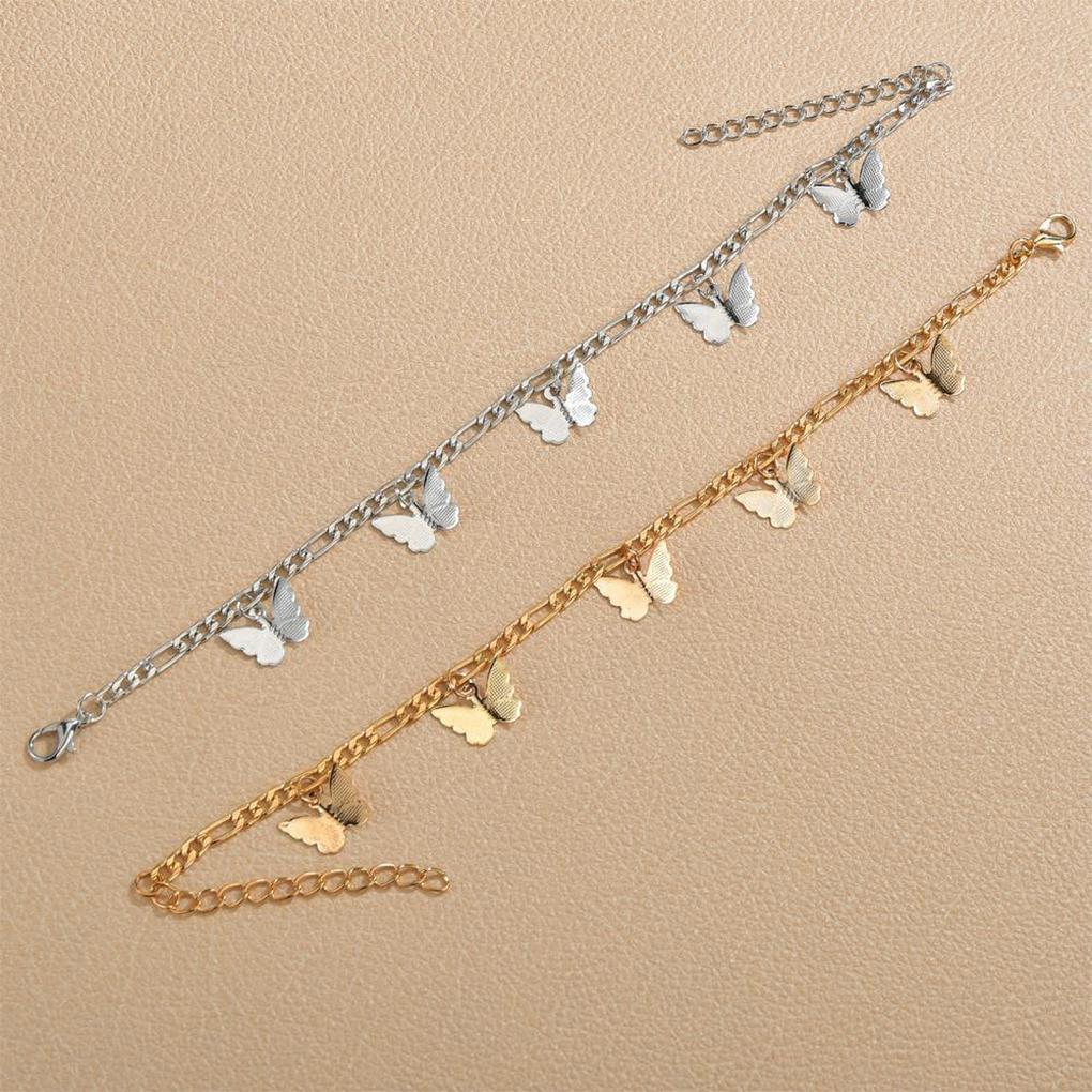 Anklets Elegant Style Accessory Valentines Jewelry Bracelets Day Ankle Hanging Simple Butterflies Fashion Foot for Women