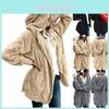 Cozy Women Winter Fluffy Coat Fleece Fur Jacket Teddy Bear Hoodies Soft Material