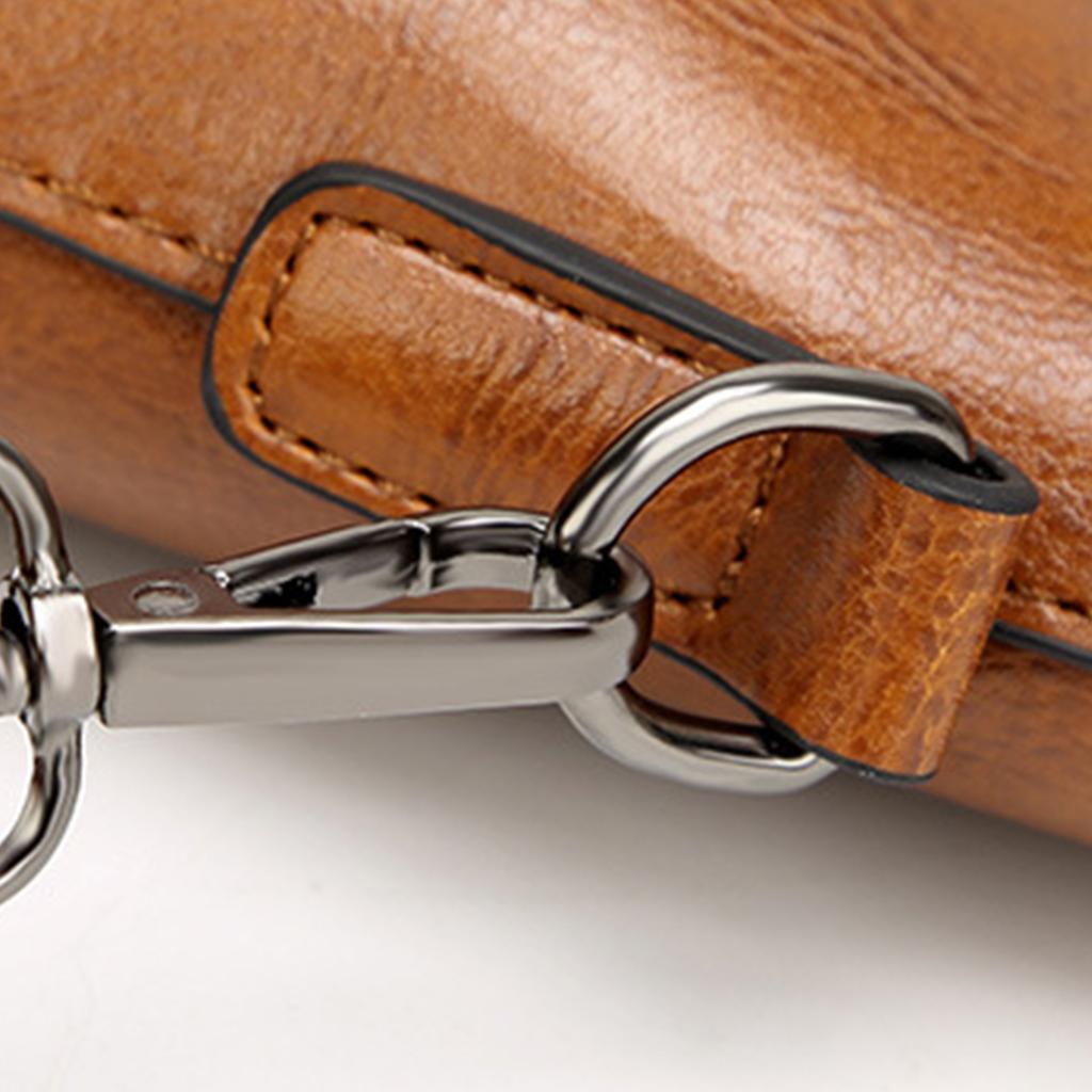 Damen Handtasche Tote Geldbörse PU Leder Tasche Feine Nähte Robuste Beschläge Angemessenes Fassungsvermögen Braun Einheitsgröße