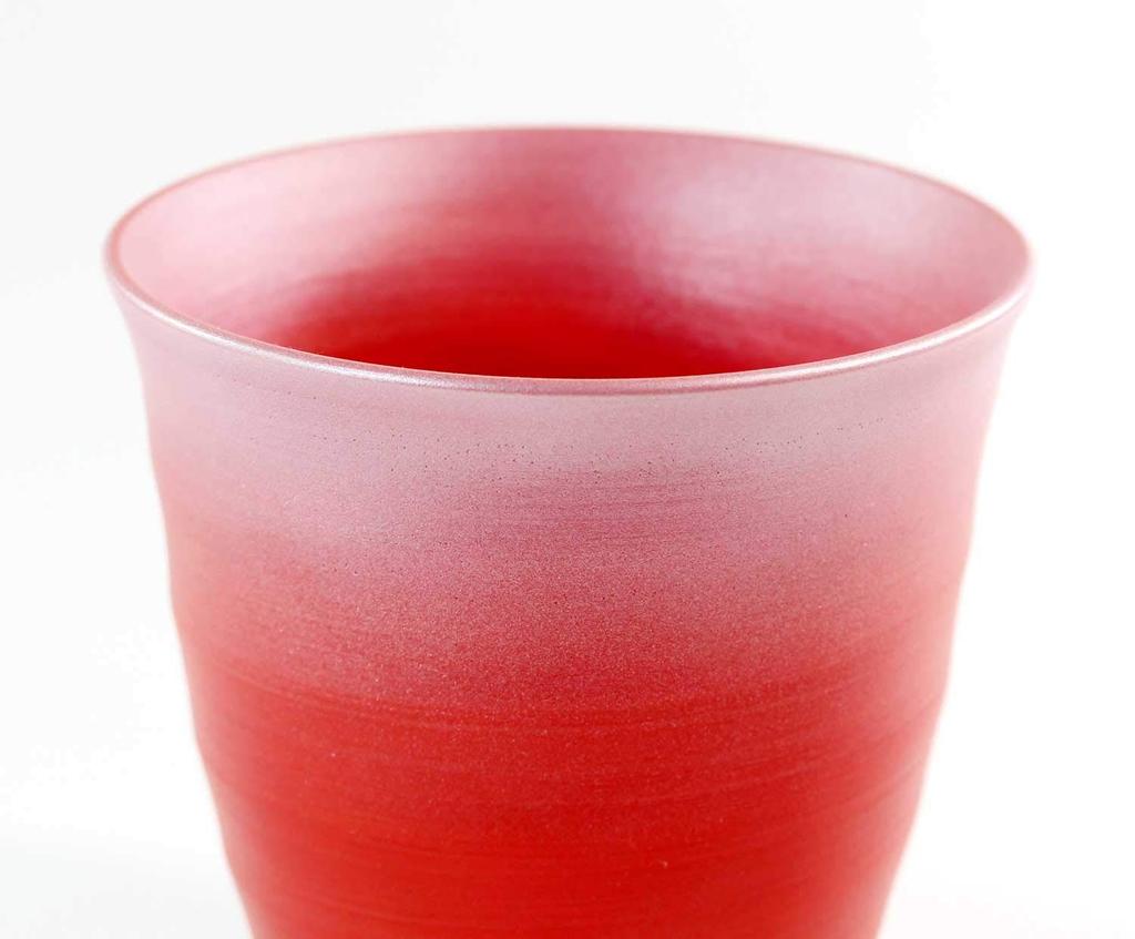 Traditional craft Arita ware pottery platinum colored shochu glass in paulownia box Gifts Souvenirs Gifts Presents Ceramic artist Fujii Nishikisai