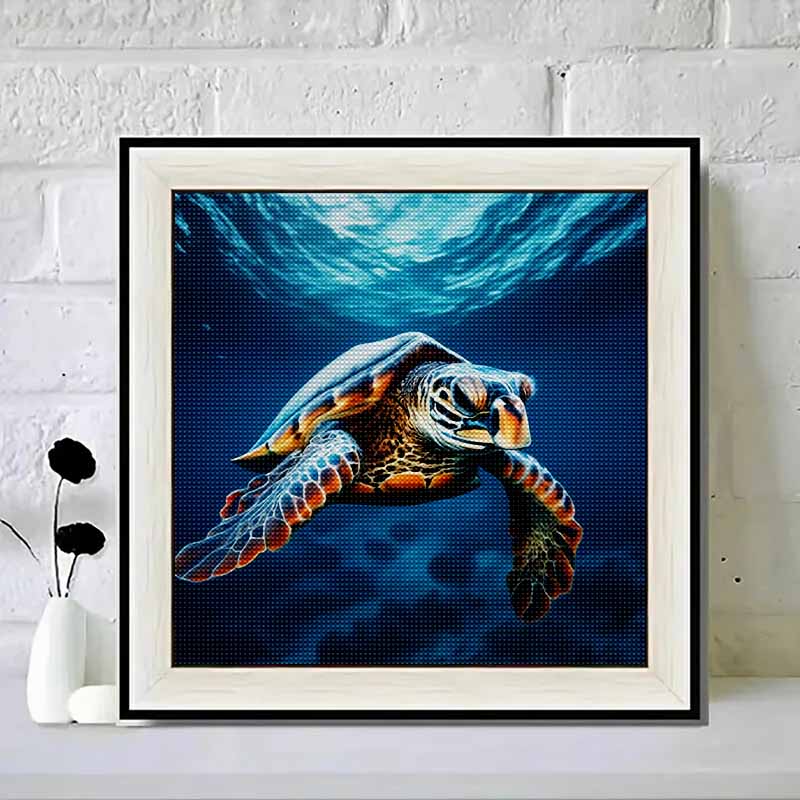 New Arrival 5D DIY Full Circle Diamond Painting "Turtle" Embroidery Cross Stitch Home Decor Gift