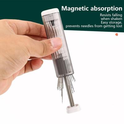 Magnetischer Nadelkasten Tragbare Nähnadelbox Kleines Schneiderzubehör für Bastelwerkstätten Stickkünstler Mode