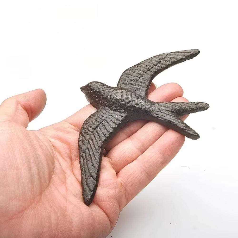 Cast Iron Cast Iron Swallow Black Wind Chime Art Statue  Garden Courtyard