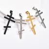Stylish Stainless Steel Orthodox Cross Pendant Necklace for Women Men Religious Prayer Charms Chain Faith Metal Church Jewelry
