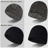 Reflective Beanie Hat Fishing Night Running Hats Outdoor Windproof Knitted Hat for Outdoor Sports and Hiking
