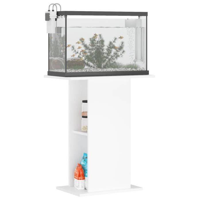 VidaXL Support pour aquarium blanc 60,5x36x72,5 cm bois d'ingénierie 833639