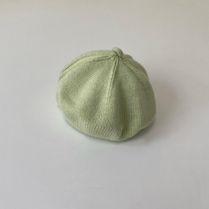 Fashion Cute Baby Knitted Beret Hat Solid Color Children's Warm Hats Autumn Winter Cap For Kids Outdoor Bonnet Accessories Gift