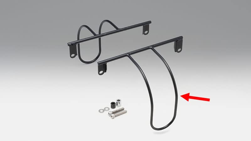 Kijima Motorcycle Parts Side Bag Right for Part Number Support, Steel, Side, Black, CRF250L/RALLY ('21-), 210-47651