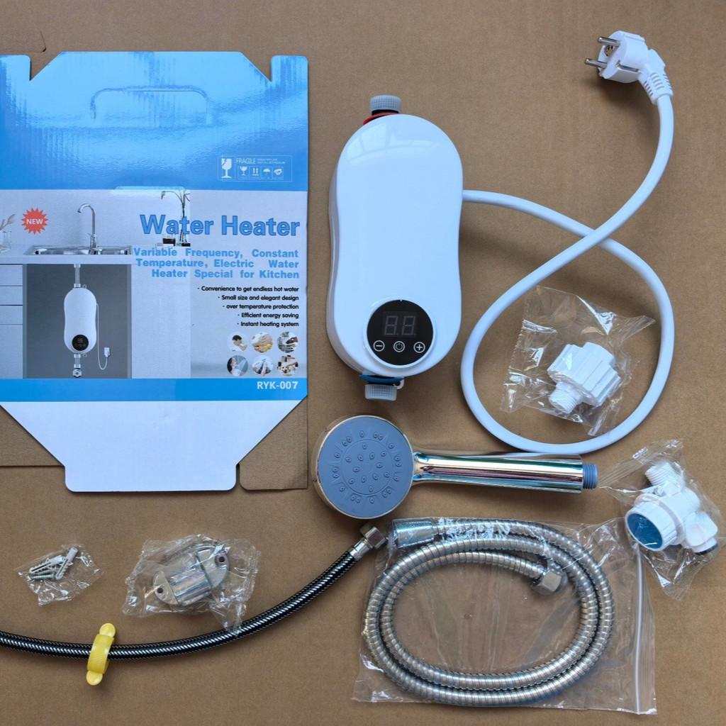 Small Household Bathroom Hot Water Shower Set Small Kitchen Water Heater Digital Display Instant Electric Water Heater