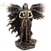 Talmudic Judaism Metatron Angel Holding Sacred Flower of Life Geometric Statue Angelic Celestial Scribe Prophet Enoch Figurine