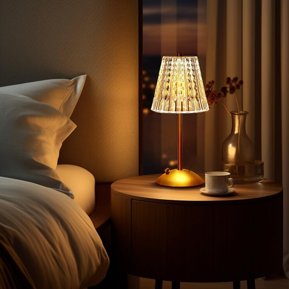 USB Rechargeable LED Table Lamp Touch Sensor Desktop Night Light For Bar Hotel Restaurant Bedroom Atmosphere Room Decor Lighting