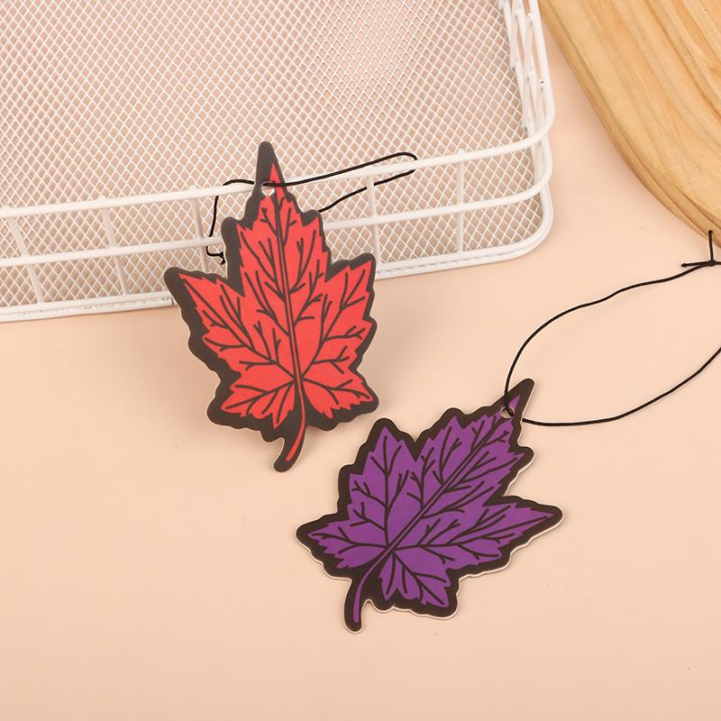 1Pcs Car Air Freshener Natural Scented Tea Paper Cone Hanging Ocean Lemon Perfume Fragrance Leaf Shape Car Accessories