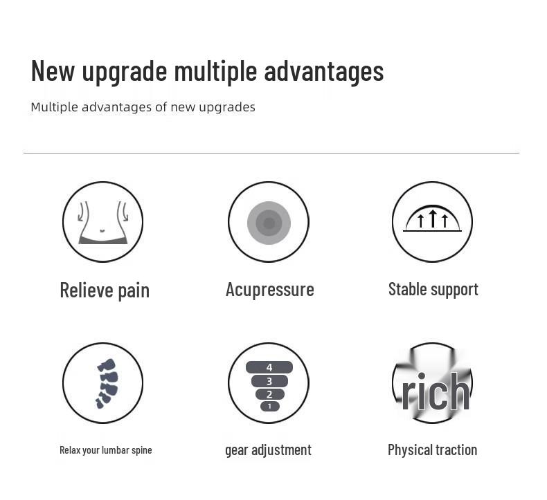 Lumbar Support Cushion for Back Pain Relief & Disc Herniation Therapy.