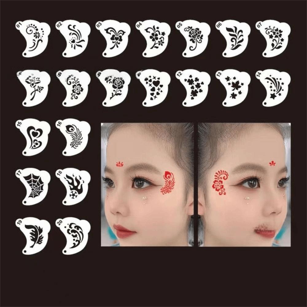 Washable Face Painting Stencils Assorted Designs DIY Makeup Tools  Children Face Painting