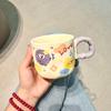 High-value Ceramic Cup with Lid and Spoon, Cute Water Cup, Female Mug, Home Office Coffee, Breakfast Cup