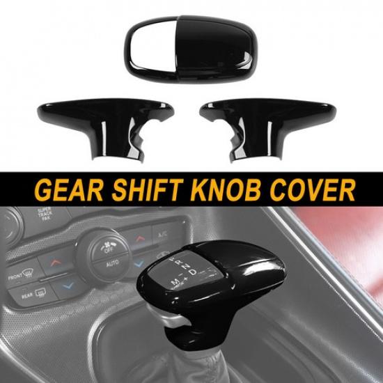 

Black Gear Shift Knob Decor Cover Trim For Dodge Charger 2015+Durango 2018+