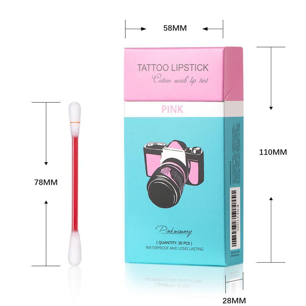 Set di labbra per tatuaggio con tampone di cotone antiaderente creativo e macchie di labbra per impermeabili E7V4