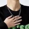 Quadrangular Star Necklace Personality Advanced Popular Double Layer Chain Couple Unisex Clothing Accessories