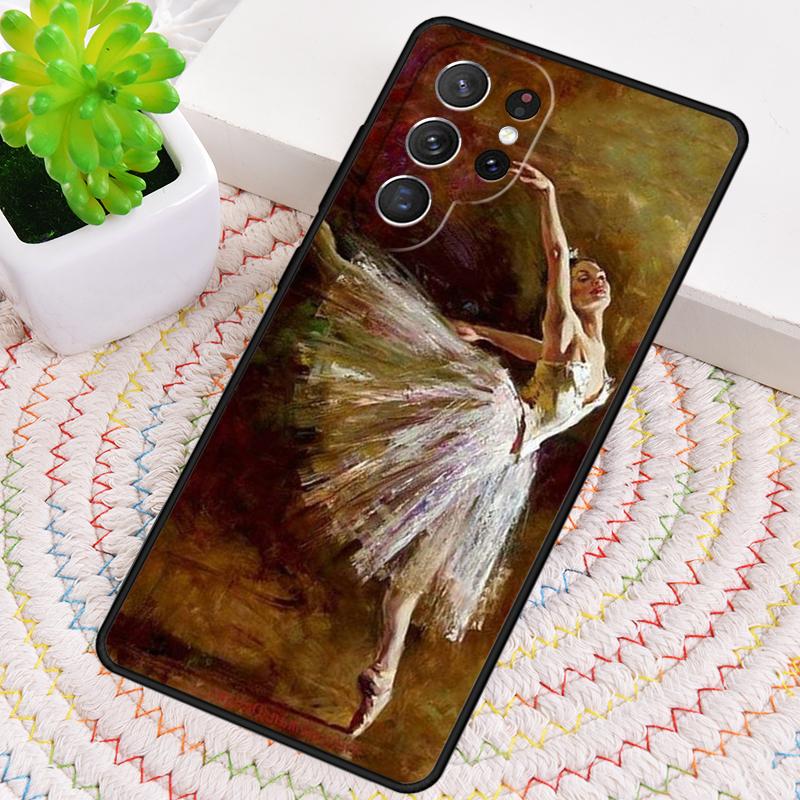 Ballet Ballerina Dancer soft Phone Case for Samsung Galaxy note 10 pro S26 Ultra S23 S24 FE S25 S21 S22 PLUS shockproof Cove