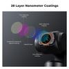 K&F Concept Magnetic Wide Angle Lens & Effect & ND & CPL Filter Set Compatible with DJI Osmo Pocket 3, 4 Pack Wide-Angle Lens CPL Black Diffusion 1/4