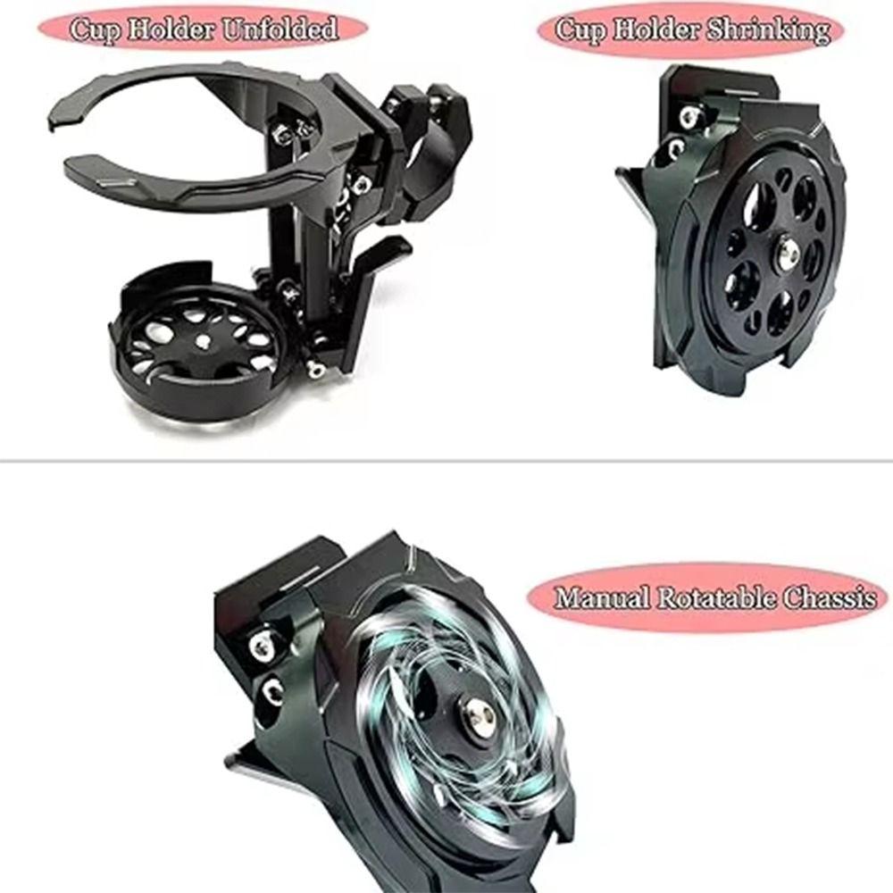 Portabottiglie Universale Pieghevole Portabevande Staffa per Tazza d'Acqua per Moto Bici ATV UTV Scooter