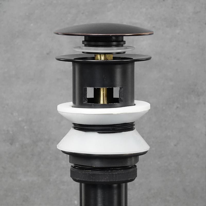 Washbasin Stopper with Overflow Black SIMPLY RETRO 2 21