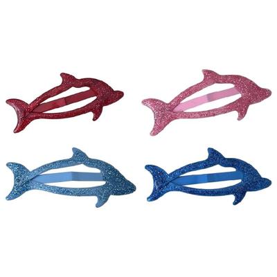 Glitter Hairpins Dolphin Handmade Hair Clip with Glitter for Lady Women Girls