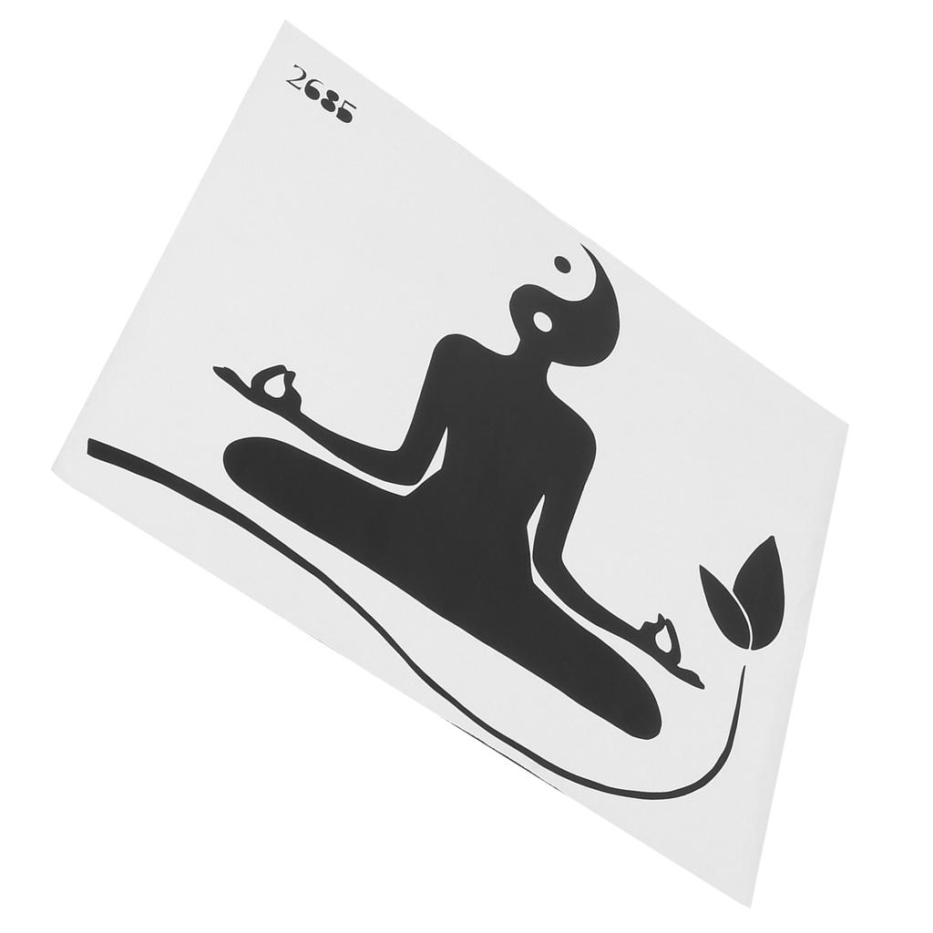 Yoga Meditation Tai Chi Wall Stickers Decal Removable Wallpaper for Bedroom Living Room