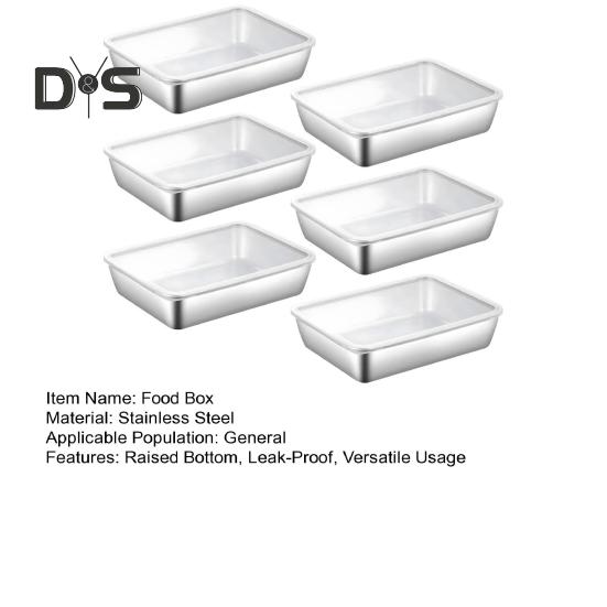 Stainless Steel Lunch Box with Transparent Lid Leakproof Food Container for Cheese Deli Meat Fruits Oven Baking Picnics Raised Bottom Patterns Food