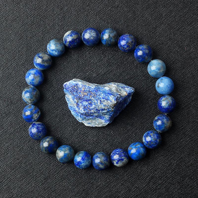 Real 5A Lapis Lazuli Beads Bracelet Homme Elastic High Quality Energy Natural Stone Healing Jewelry for Women Gift for Boyfriend