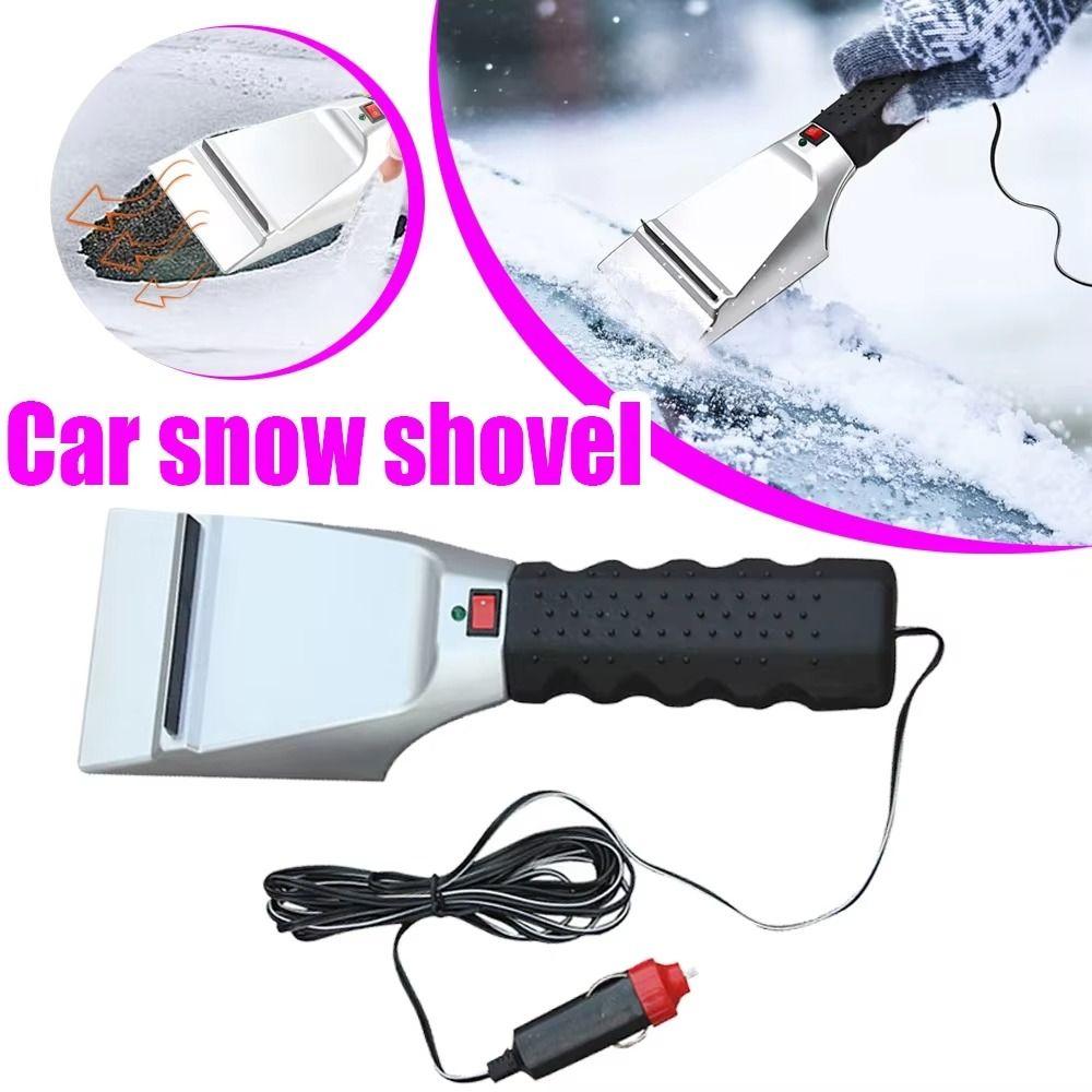Rubber Wiper Car Ice Scraper Anti Skid Handle Heated Ice Remover Snow Removal Shovel  Ice Removal