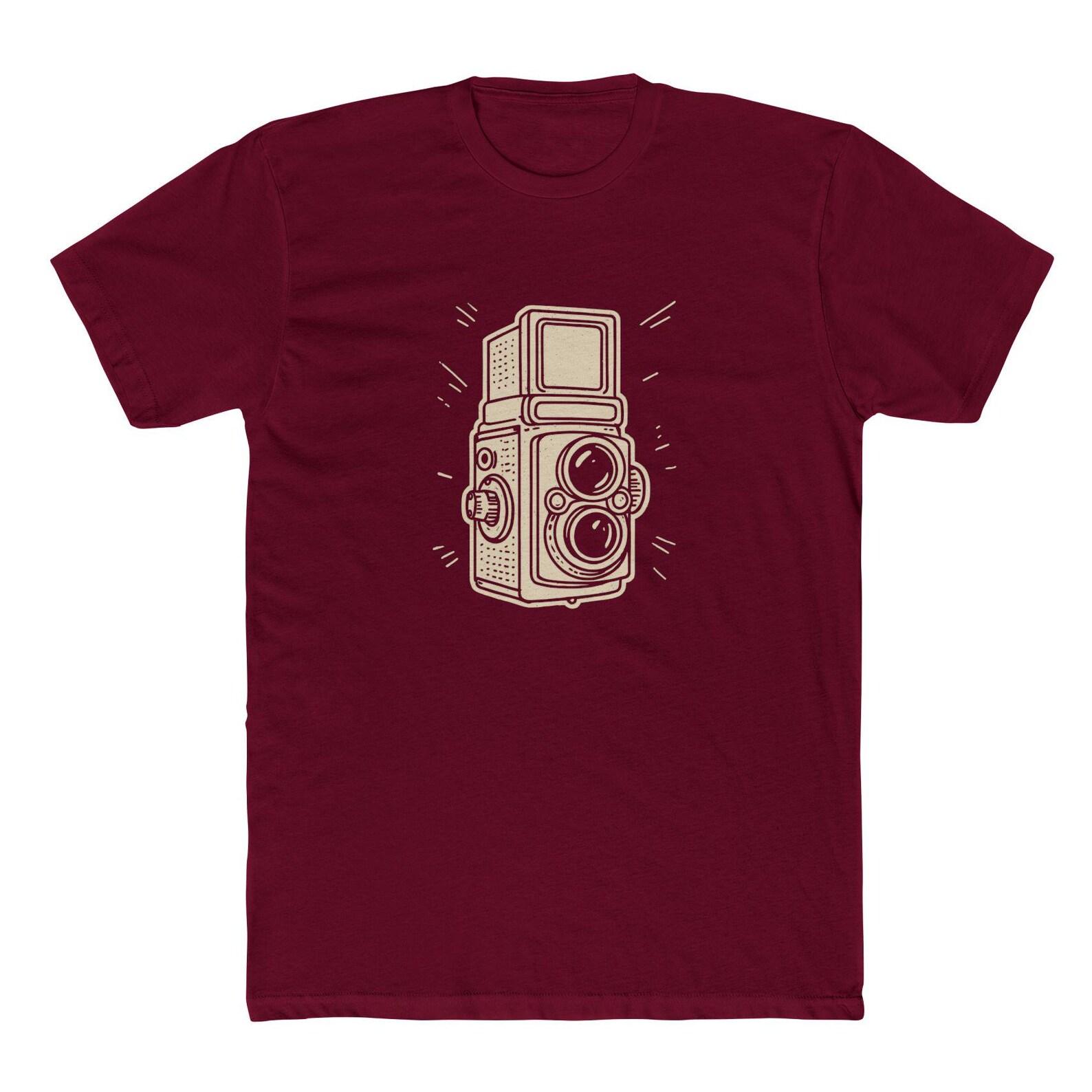 Vintage Twin-Lens Camera Unisex t-shirt | Retro Photography Shirt, Vintage Camera tee S