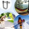 D Ring Shackles 10-Pieces Stainless Steel D-Shaped Bow Shackles Rigging Safety Equipment Tool For Survival Camping
