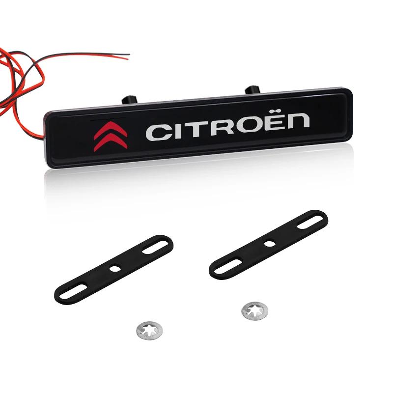 Car Front Hood Grille Emblem LED Light Grill Decorative Light Car Styling For Citroen C1 C2 C3 C4 C5 C6 C8 C4L DS3 DS4 DS5LS DS6 aos123