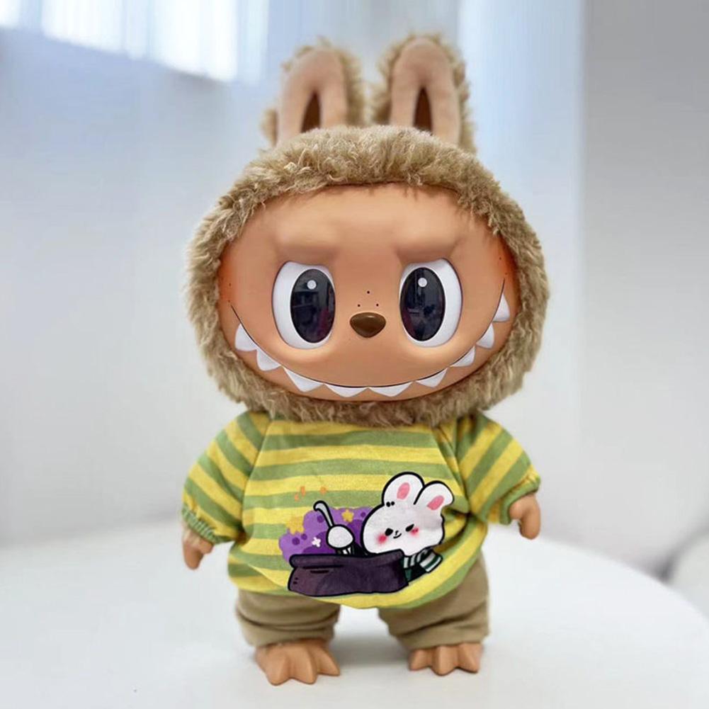 For 38cm Labubu Dukkeklær Moteklær Hettegensere Dukkeklær Fargematch Hettegensere Dukker Tilbehør Søt dekorasjon Små kluter